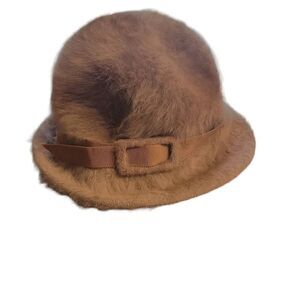 Vintage Kangol Furgora Joanna Rabbit Fur Bucket Hat One Size Made In England